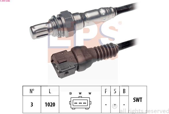 EPS 1.997.045 - Sonda lambda www.autoricambit.com