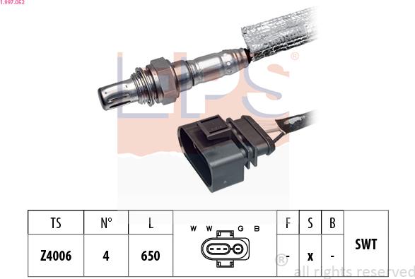 EPS 1.997.052 - Sonda lambda www.autoricambit.com