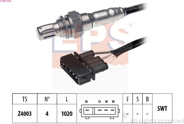 EPS 1.997.034 - Sonda lambda www.autoricambit.com