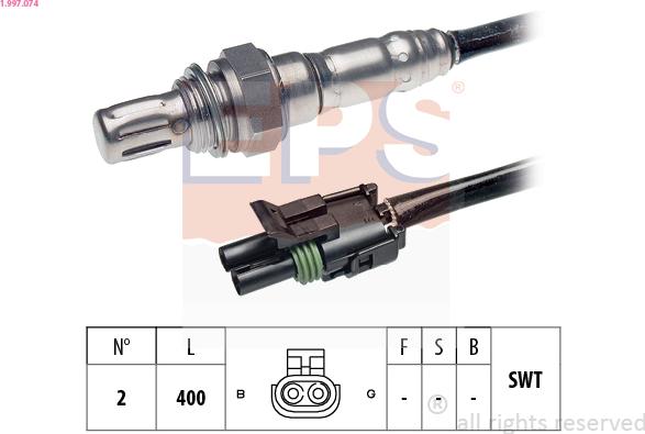 EPS 1.997.074 - Sonda lambda www.autoricambit.com