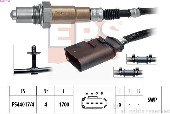 EPS 1.997.165 - Sonda lambda www.autoricambit.com