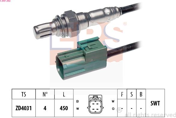 EPS 1.997.392 - Sonda lambda www.autoricambit.com