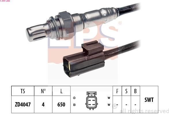 EPS 1.997.205 - Sonda lambda www.autoricambit.com