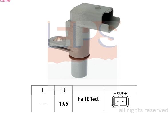 EPS 1.953.400 - Sensore, Posizione albero a camme www.autoricambit.com