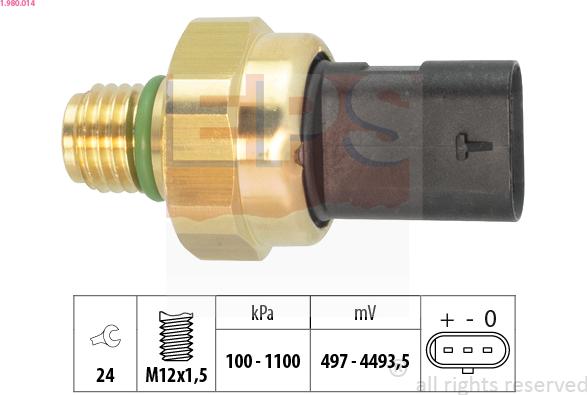 EPS 1.980.014 - Sensore, Pressione olio www.autoricambit.com