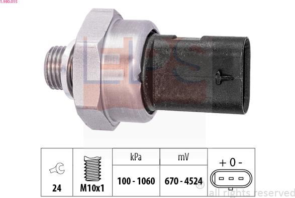 EPS 1.980.015 - Sensore, Pressione olio www.autoricambit.com