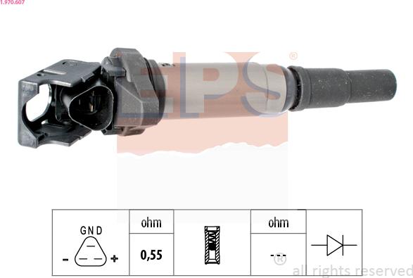 EPS 1.970.607 - Bobina d'accensione www.autoricambit.com