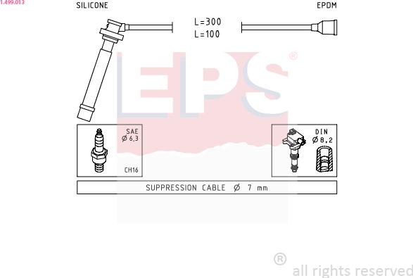 EPS 1.499.013 - Kit cavi accensione www.autoricambit.com