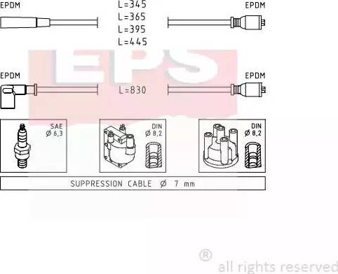 EPS 1.500.839 - Kit cavi accensione www.autoricambit.com