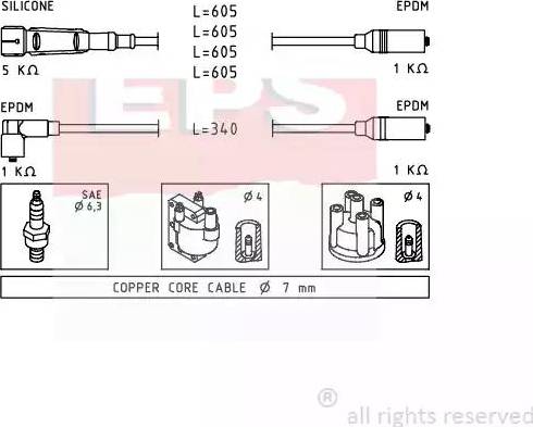 EPS 1.500.768 - Kit cavi accensione www.autoricambit.com