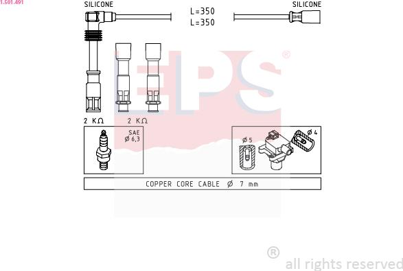 EPS 1.501.491 - Kit cavi accensione www.autoricambit.com