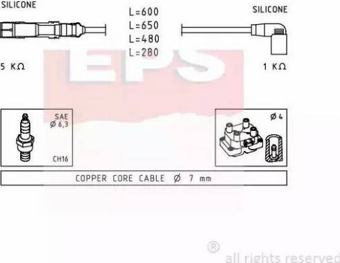 EPS 1.501.484 - Kit cavi accensione www.autoricambit.com