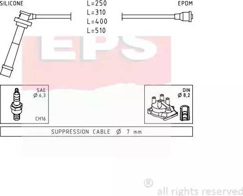 EPS 1.501.434 - Kit cavi accensione www.autoricambit.com