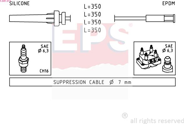 EPS 1.501.511 - Kit cavi accensione www.autoricambit.com