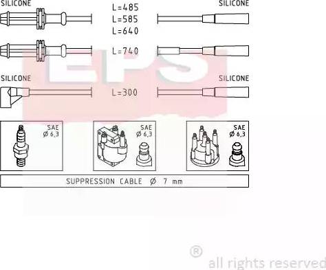 EPS 1.501.376 - Kit cavi accensione www.autoricambit.com