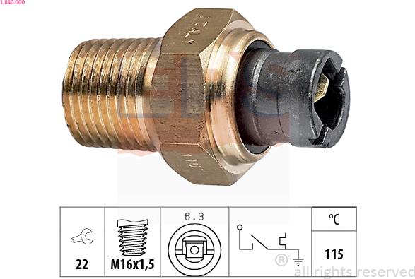 EPS 1.840.000 - Sensore, Temperatura refrigerante www.autoricambit.com