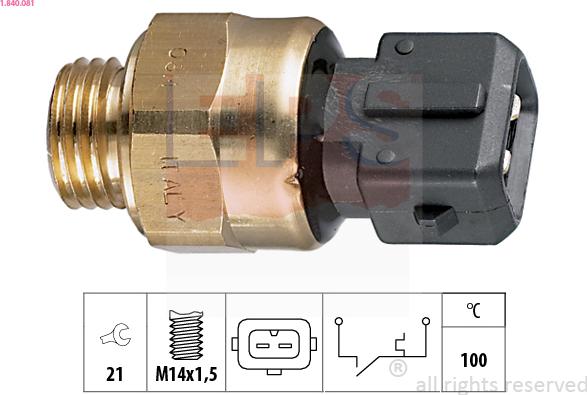 EPS 1.840.081 - Sensore, Temperatura refrigerante www.autoricambit.com