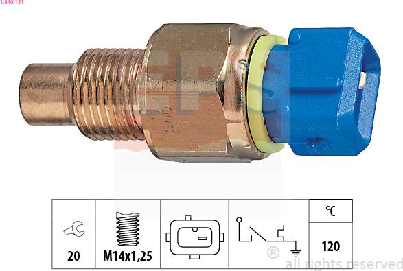 EPS 1.840.131 - Sensore, Temperatura refrigerante www.autoricambit.com