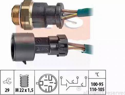 EPS 1.850.633 - Termostato, ventola del radiatore / climatizzatore www.autoricambit.com