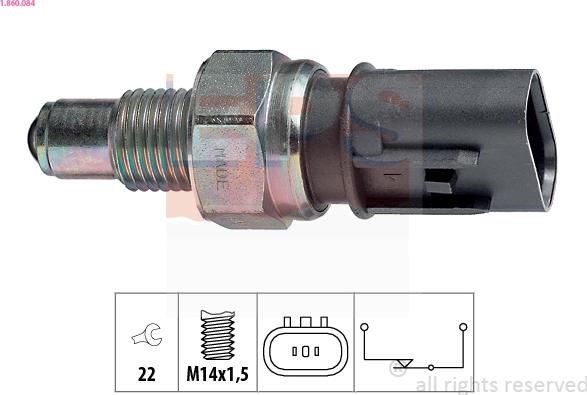 EPS 1.860.084 - Interruttore, Luce di retromarcia www.autoricambit.com