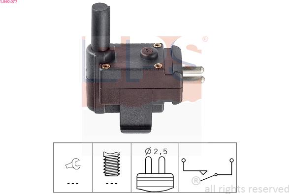 EPS 1.860.077 - Interruttore, Luce di retromarcia www.autoricambit.com