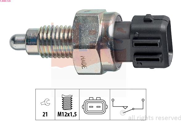 EPS 1.860.125 - Interruttore, Luce di retromarcia www.autoricambit.com