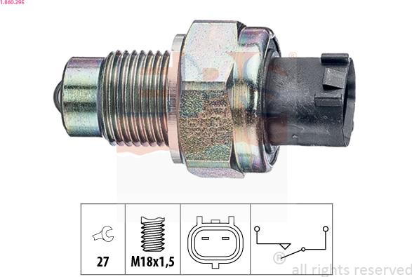 EPS 1.860.295 - Interruttore, Luce di retromarcia www.autoricambit.com