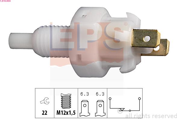 EPS 1.810.004 - Interruttore luce freno www.autoricambit.com