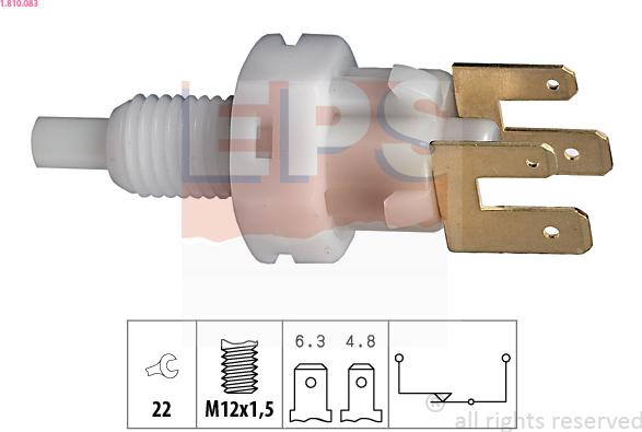 EPS 1.810.083 - Interruttore luce freno www.autoricambit.com