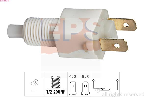 EPS 1.810.034 - Interruttore luce freno www.autoricambit.com