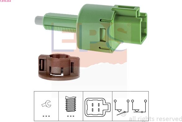 EPS 1.810.254 - Interruttore luce freno www.autoricambit.com