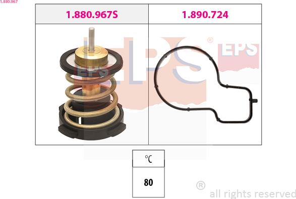 EPS 1.880.967 - Termostato, Refrigerante www.autoricambit.com