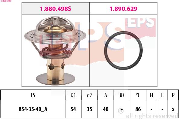 EPS 1.880.498 - Termostato, Refrigerante www.autoricambit.com