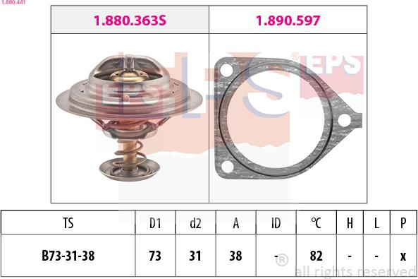 EPS 1.880.441 - Termostato, Refrigerante www.autoricambit.com