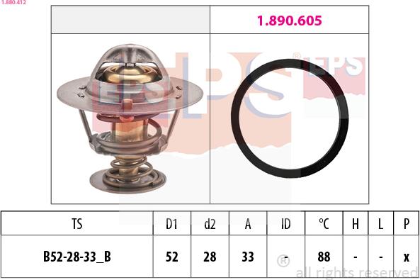 EPS 1.880.412 - Termostato, Refrigerante www.autoricambit.com