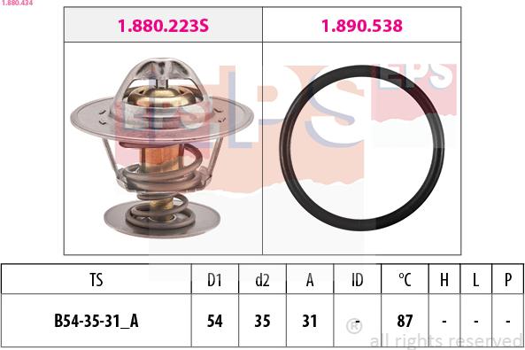 EPS 1.880.434 - Termostato, Refrigerante www.autoricambit.com