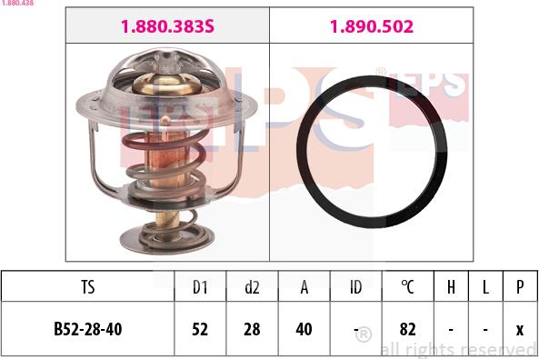 EPS 1.880.438 - Termostato, Refrigerante www.autoricambit.com