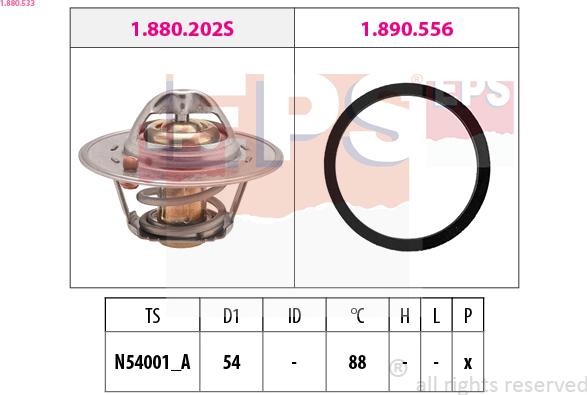 EPS 1.880.533 - Termostato, Refrigerante www.autoricambit.com