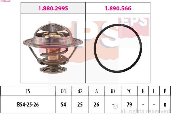 EPS 1.880.525 - Termostato, Refrigerante www.autoricambit.com