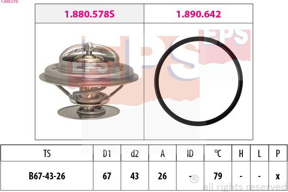 EPS 1.880.578 - Termostato, Refrigerante www.autoricambit.com