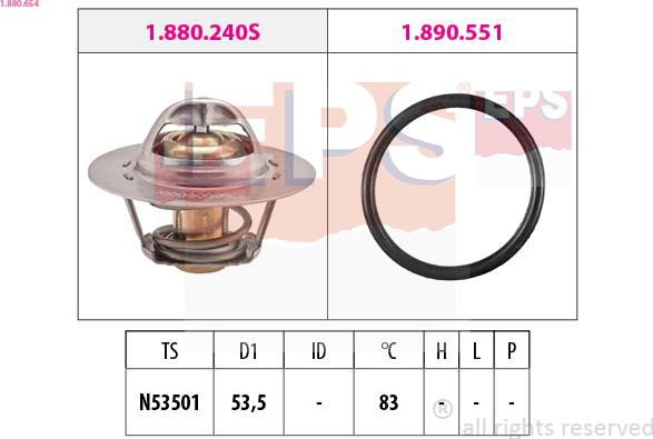 EPS 1.880.654 - Termostato, Refrigerante www.autoricambit.com