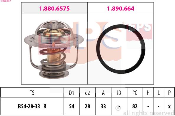 EPS 1.880.657 - Termostato, Refrigerante www.autoricambit.com