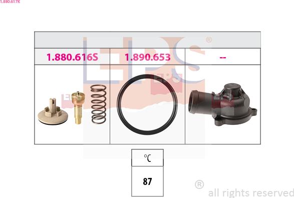 EPS 1.880.617K - Termostato, Refrigerante www.autoricambit.com