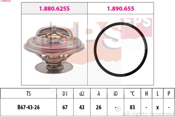 EPS 1.880.625 - Termostato, Refrigerante www.autoricambit.com