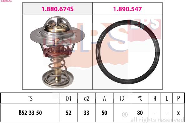 EPS 1.880.674 - Termostato, Refrigerante www.autoricambit.com