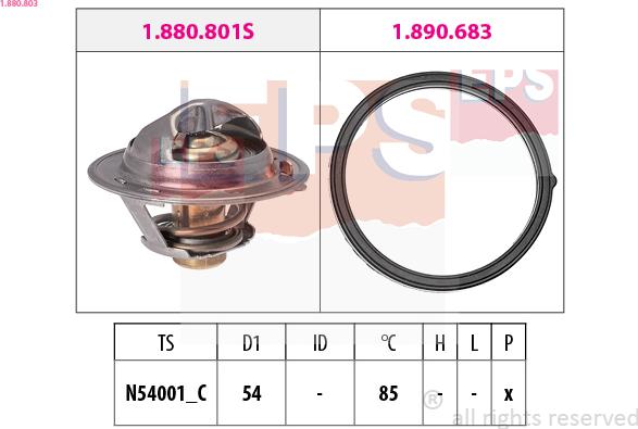 EPS 1.880.803 - Termostato, Refrigerante www.autoricambit.com