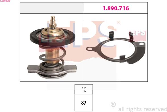 EPS 1.880.820 - Termostato, Refrigerante www.autoricambit.com