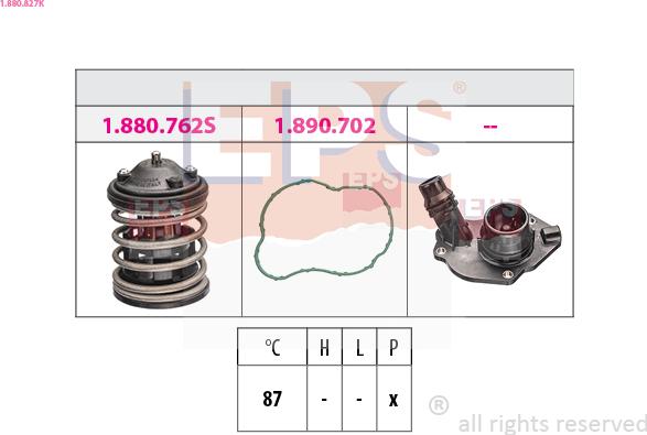 EPS 1.880.827K - Termostato, Refrigerante www.autoricambit.com