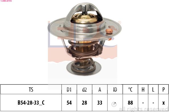 EPS 1.880.870S - Termostato, Refrigerante www.autoricambit.com