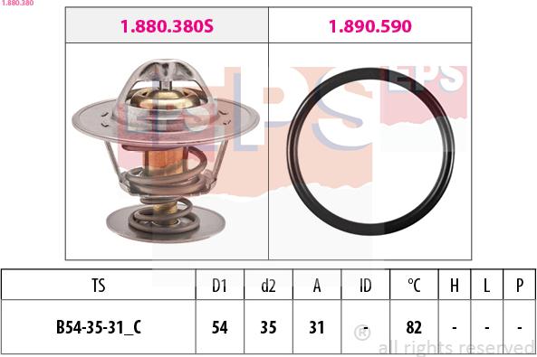 EPS 1.880.380 - Termostato, Refrigerante www.autoricambit.com